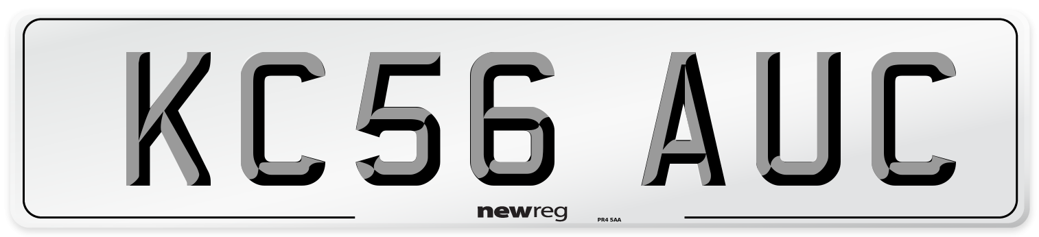 KC56 AUC Number Plate from New Reg